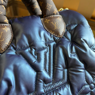 LOUIS VUITTON Speedy Bandouliere 25  Monogram Pillow Navy Econyl Satchel Bag