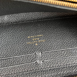 LOUIS VUITTON Zippy Black Empreinte Leather Wallet