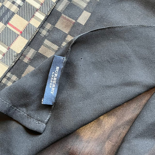 BURBERRY London Black Sheer Silk Shawl