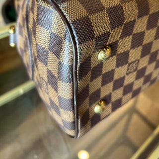 LOUIS VUITTON Duomo Damier Ebene Brown Canvas Satchel Bag