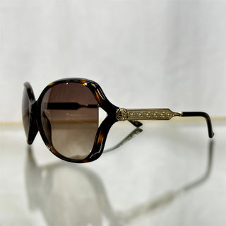 GUCCI GG0076S003 Brown Tortoise Shell Overszied Sunglasses