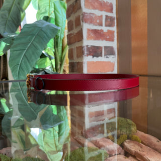 GUCCI Marmont Mini Red Leather Thin Belt 75/30(2US)