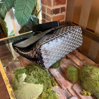 GOYARD Capetain Messenger Black Goyardine Canvas Crossbody