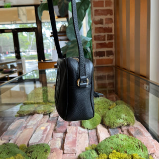 GUCCI Soho Disco Black Pebbled Leather Crossbody