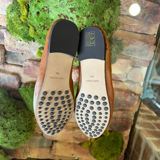 TORY BURCH Bourbon Leather Ballet Loafers SZ6M