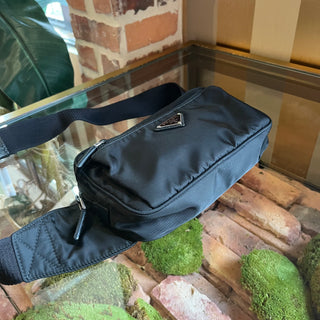 PRADA Black Nylon Belt Bag