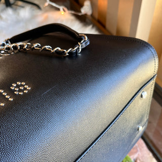 CHANEL Deauville Large Studded Caviar Leather Tote Bag