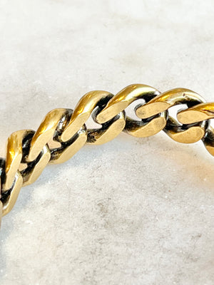 DIOR Jadior Gold Chain Cuff Bracelet