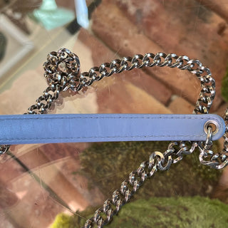 CHRISTIAN DIOR Miss Dior Blue Cannage Quilted Wallet on Chain