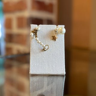 DIOR J'Dior Gold Tone Cuff Earring Set