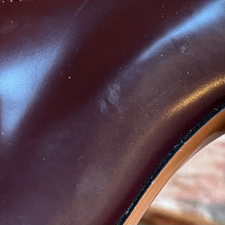 CHLOE Maroon Buckle Leather Heels SZ 36 (US 6)