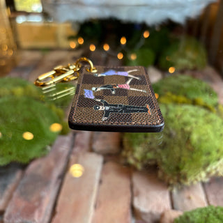 LOUIS VUITTON Limited Edition Damier Ebene Canvas Illustre Key Holder