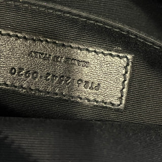 SAINT LAURENT Lou Black Raffia Camera Crossbody