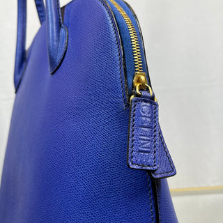 CELINE Dome Royal Blue Leather Satchel TS3737