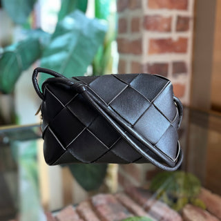 BOTTEGA VENETA Brown Intrecciato Leather Crossbody Bag