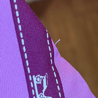 HERMES Pink Bolduc Silk Twilly