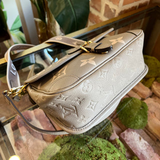 LOUIS VUITTON Diane Dove Monogram Emprinete Leather Shoulder Bag