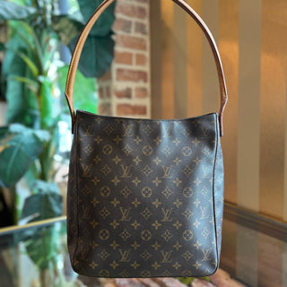 LOUIS VUITTON Looping GM Brown Monogram Canvas Vintage Shoulder Bag