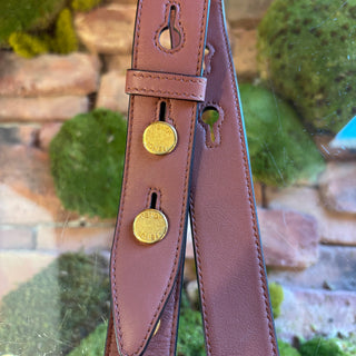 FENDI Brown Leather Selleria Strap
