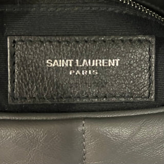 SAINT LAURENT Lou Puffer Medium YSL Storm Gray Quilted Leather Shoulder Bag