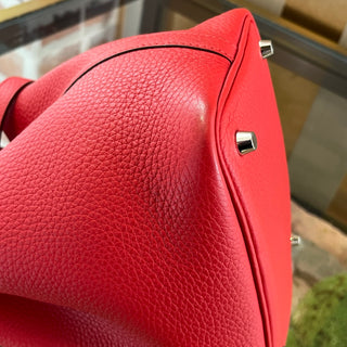 HERMÈS Picotin Lock 18 PM Rouge Casaque Taurillon Clemence Bag