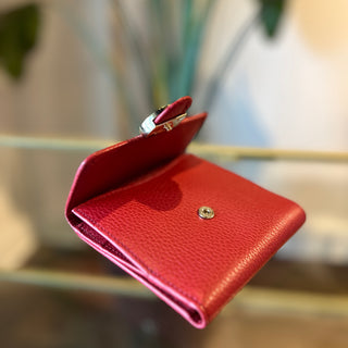 GUCCI Interlocking G Logo Red Dollar Compact Bi-Fold Wallet