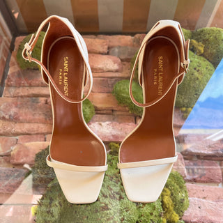 SAINT LAURENT Light Beige Opyum 110 YSL Heels SZ 39.5 (US 9.5)