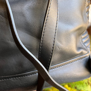 MOSCHINO Biker Jacket  Black Leather Backpack