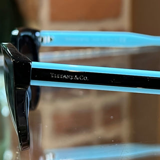 TIFFANY&CO TF2188 8001 Tiffany Blue Black Semi Cat Eye Sunglasses