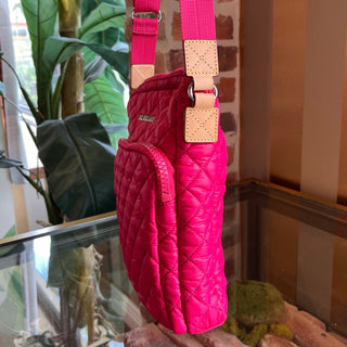 MZ WALLACE Quilted Pink Nylon Crossbody