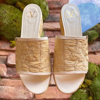 VALENTINO White Leather Espadrilles SZ 39 (US 9)