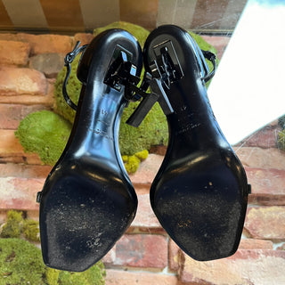 SAINT LAURENT Opyum YSL Black Patent Leather Heels SZ 41 (US 11)