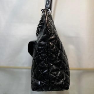 CHANEL Mad About Quilting Black Aged Calfskin Quilted Hobo