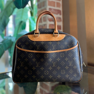LOUIS VUITTON Deauville Brown Monogram Canvas Vintage Satchel