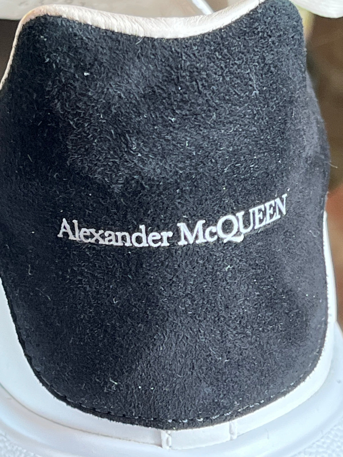 Alexander McQueen Black and White Larry Sneakers SZ 40