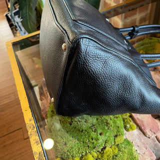 PRADA Black Vitello Phenix Leather Tote