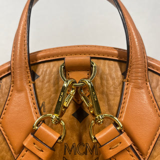 MCM Visetos Small Cognac Anna Backpack