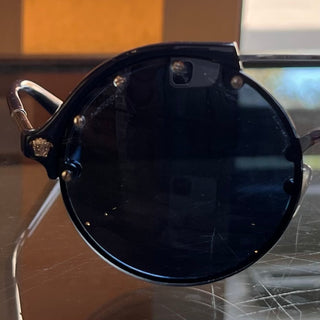 VERSACE MOD.4337 5251/80 Black Metal Round Eye Sunglasses