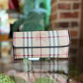 BURBERRY Brown Nova Check Canvas Wallet