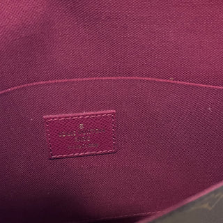 LOUIS VUITTON Felicie Pochette Brown Monogram Canvas Crossbody