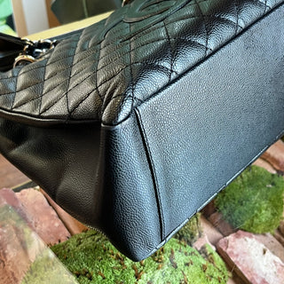 CHANEL GST Grand Shopper Black Caviar Leather Quilted Tote