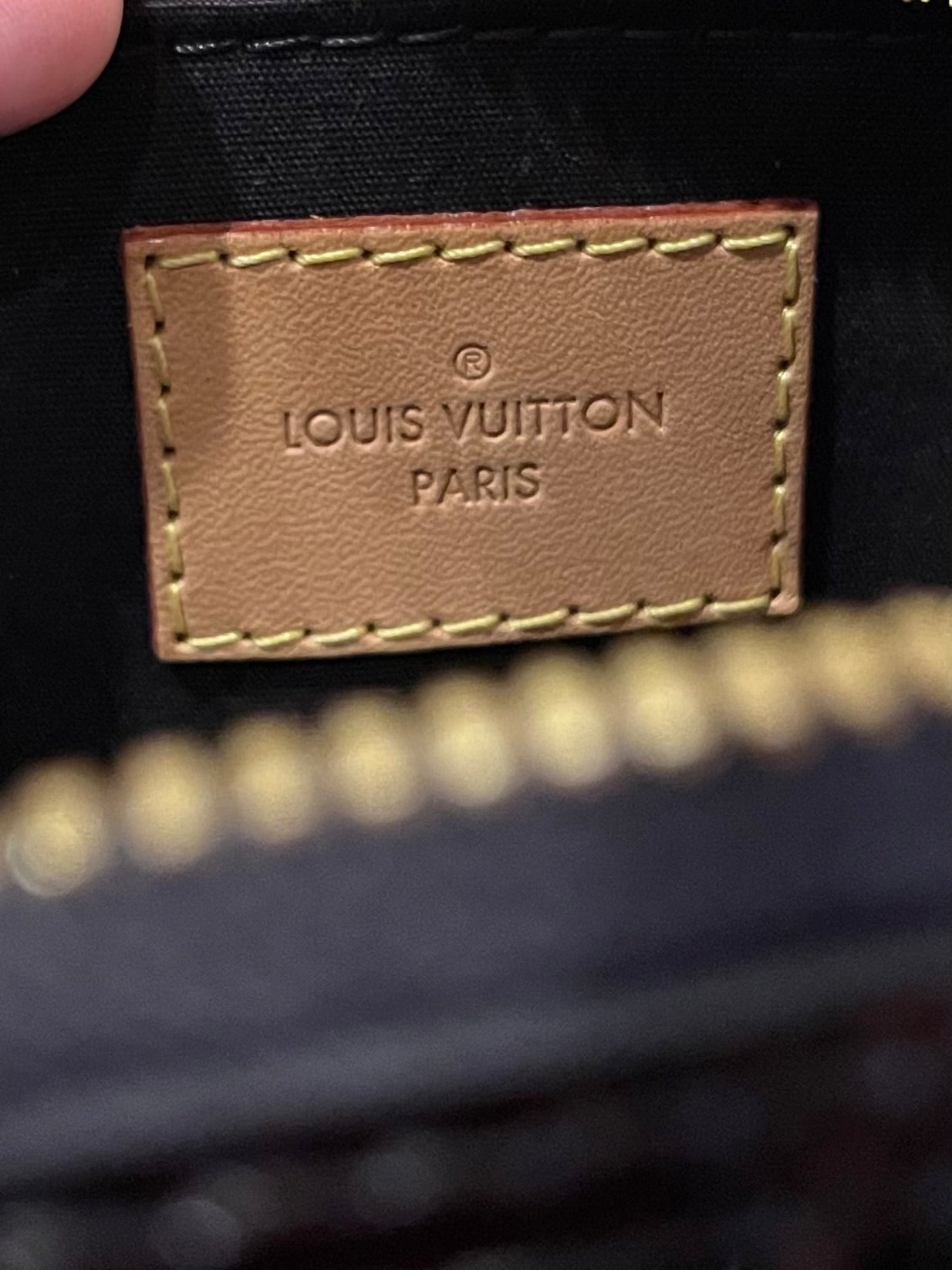 Louis Vuitton Griotte & Amarante Monogram Vernis Rayures Alma BB