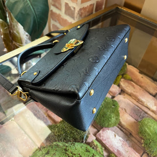 LOUIS VUITTON Georges BB Black Empreinte Leather Top Handle Bag
