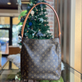 LOUIS VUITTON Looping GM Brown Monogram Canvas Vintage Shoulder Bag