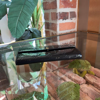 LOUIS VUITTON Sarah Bleu Infini Monogram Vernis Leather Wallet