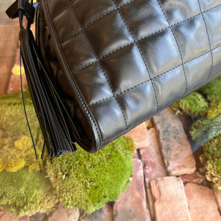GUCCI Deco Medium Black Leather Quilted Tote