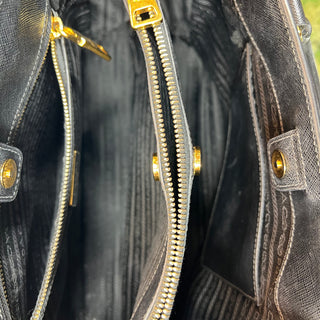 PRADA Medium Black Saffiano Lux Tote Bag