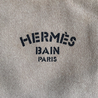 HERMES Yachting Toile PM Logo Flat Pouch