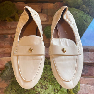 TORY BURCH Off White Loafers SZ 8