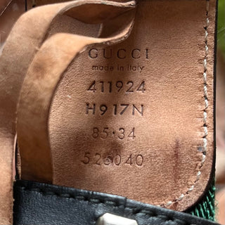 GUCCI Web Stripe Canvas Belt SZ 85/34